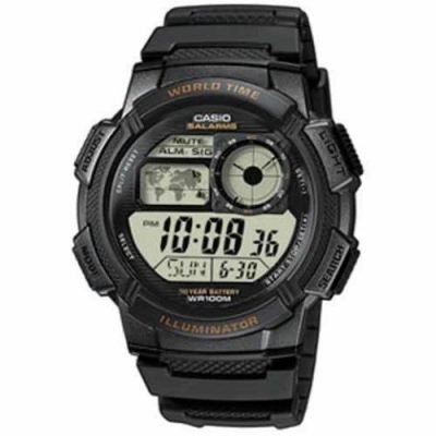Casio AE1000W-1AV Men's Resin Sport Watch with Black Band