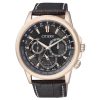 Citizen BU2023-12E Men's Eco-Drive Calendrier World Time Leather Watch