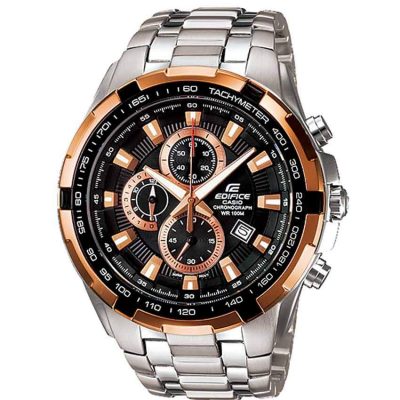 Casio Gent's EF-539D-1A5VUDF Edifice Black Dial Stainless Steel Watch