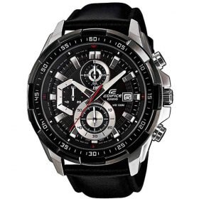 Casio Gents EFR-539L-1AVUDF Edifice Chronograph Black Leather Watch