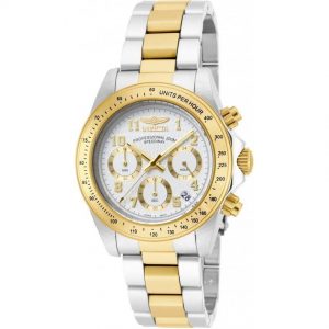 Invicta 17026 Men's Speedway Quartz Chronograph White Dial Small Watch