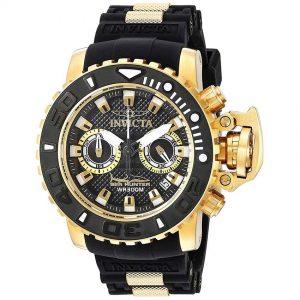 Invicta 20475 Men's Sea Hunter Quartz Multifunction Black Dial Large Watch