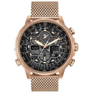 Citizen JY8033-51E Men's Navihawk AT Eco-Drive Chronograph Mesh Band Watch