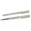 Stratton ST1004 Ball Point & Roller Ball Pen Set - Silver & Gold