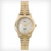 Timex T2M827 Women’s Elevated Classics Gold-Tone Expansion Band Watch