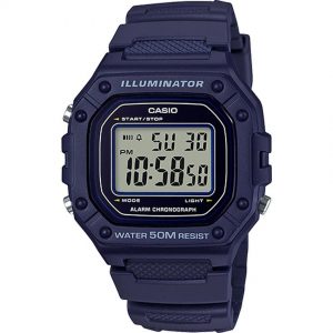 Casio W218H-2AV Men's Chronograph Illuminator Blue Digital Medium Watch