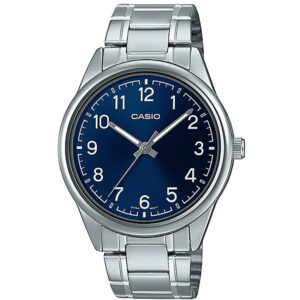 Casio MTP-V005D-2B4UDF Men's Blue Dial Silver Bracelet Small Watch