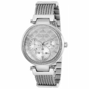 Invicta 28915 Angel Women's Crystal Silver Dial Mesh Quartz Watch