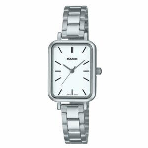 Casio LTP-V009D-7EUDF Women's Rectangular Silver Stainless Steel Watch