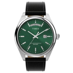 Timex TW2W57300 Men's Legacy Green Dial Leather Watch