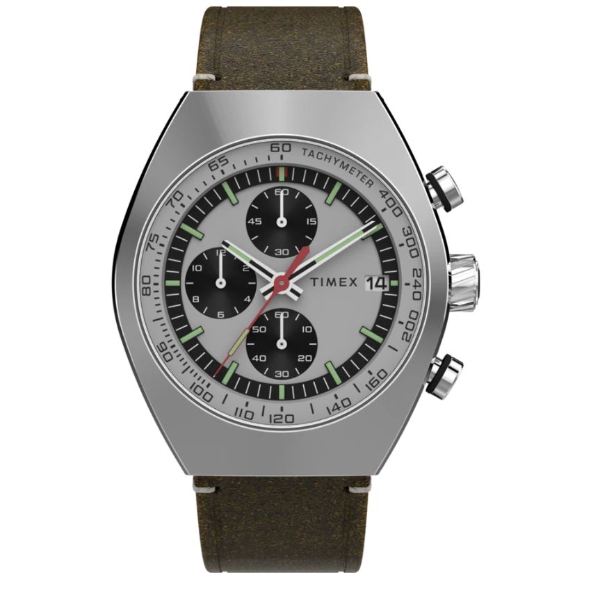 Timex TW2W50100 Men's Trend Legacy Tonneau Chronograph Leather Watch