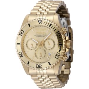 Invicta 48382 Men's Pro Diver Chronograph Yellow Gold Bracelet Watch 