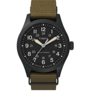 Timex TW2V00400 Men’s Standard Chronograph Brown Fabric Strap Watch