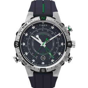 Timex TW2V22100 Men’s Chronograph Blue Silicone Strap Watch