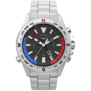 Timex TW2V41800 Men's Expedition Tide-Temp-Compass Stainless Steel Bracelet Watch