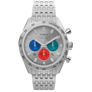 Timex TW2V42400 Men's Heritage Waterbury Silver Dial Chronograph Quartz Watch