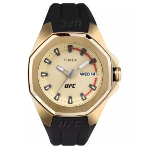 Timex TW2V57100 UFC Men's UFC Gold-Tone Silicone Watch