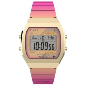 Timex TW2V74400 Women's Digital Pink Resin Strap Watch