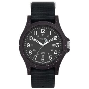Timex TW2V81900 Reclaim Ocean Quartz Black Fabric Strap Watch