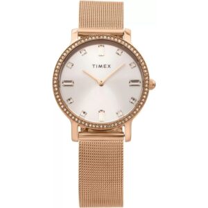Timex TW2W19200 Women’s Transcend 34mm Mesh Bracelet Watch.