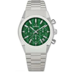 Timex TW2W33600 Men’s Q Timex Falcon Eye Chronograph Stainless Steel Bracelet Watch