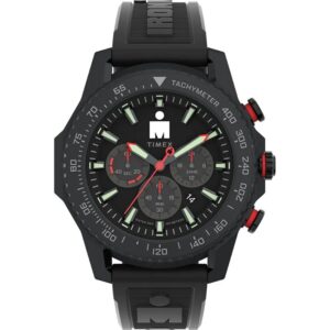 Timex TW2W55400 Men’s Ironman Adrenaline Chronograph Black PU Strap Watch