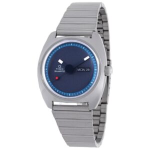 Timex TW2W59800 Men's Q Enigma Blue Dial Reissue Bracelet Watch
