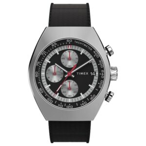 Timex TW2W64500 Men's Legacy Tonneau Chronograph Synthetic Rubber Strap Watch