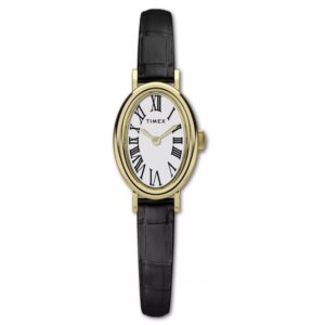 Timex TW2W78300 – Women's Cavatina Slim Leather Strap Watch