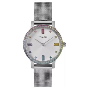 Timex TW2W79000 Womens Transcend Stainless Steel Mesh Band Watch