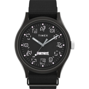 Timex X Fortnite TW2W97000 Men's MK1 Black Fabric Strap Analog Medium Watch
