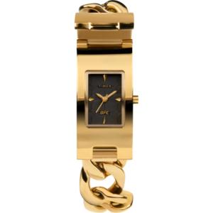 Timex TW2V55500 UFC Men's Championship ID Black Dial Gold-Tone Bracelet Watch