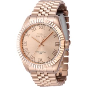 Invicta 47407 Men's Specialty Quartz 43mm Stainless Steel Case Red Dial Stainless Steel Bracelet Watch